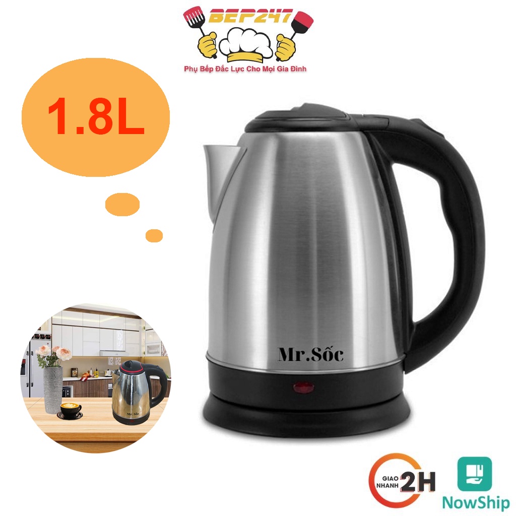 Ấm Đun Siêu Tốc Mr.Sốc(1.8L), Bảo Hành 12 Tháng, Hàng Chính Hãng - Mr.111