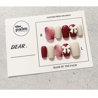 Móng up nailbox thiết kế đỏ đô loang vân đá