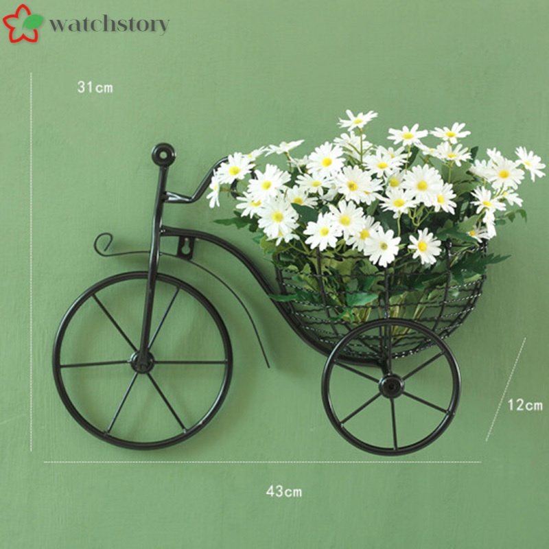 Giỏ hoa treo tường hình xe đạp phong cách cổ điển độc đáo trang trí nhà cửa xinh xắn
