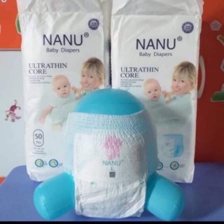 Tã bỉm quần dán nanu baby s50/m50/xl50/xxl50