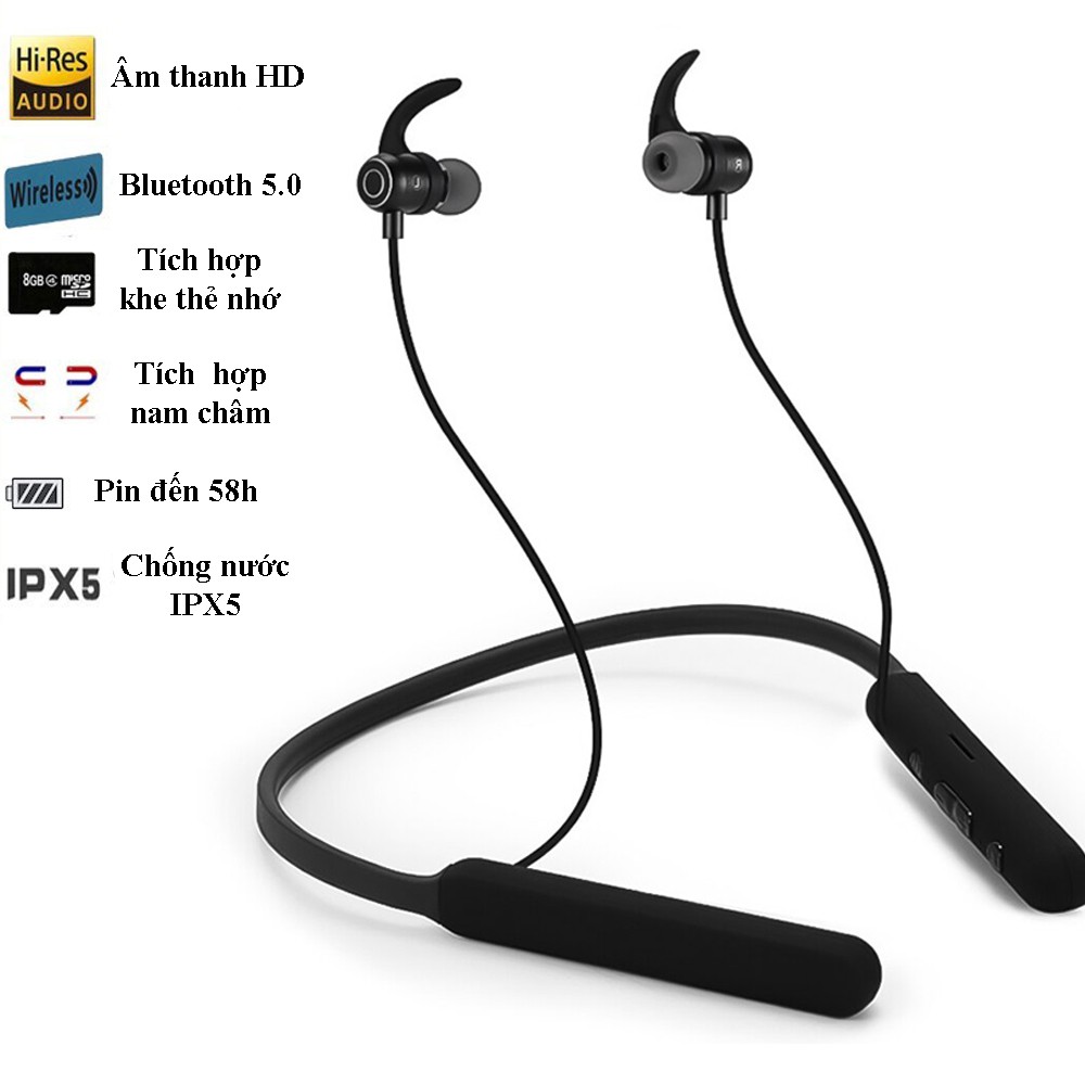 Tai nghe Bluetooth ZH450 pin 50 giờ liên tục, bass hay kiểu dáng thể thao có mic đàm thoại