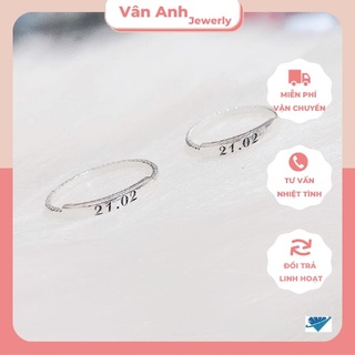 Nhẫn khắc tên theo yêu cầu nhẫn đôi 925 chuẩn bạc chung thủy lứa đôi