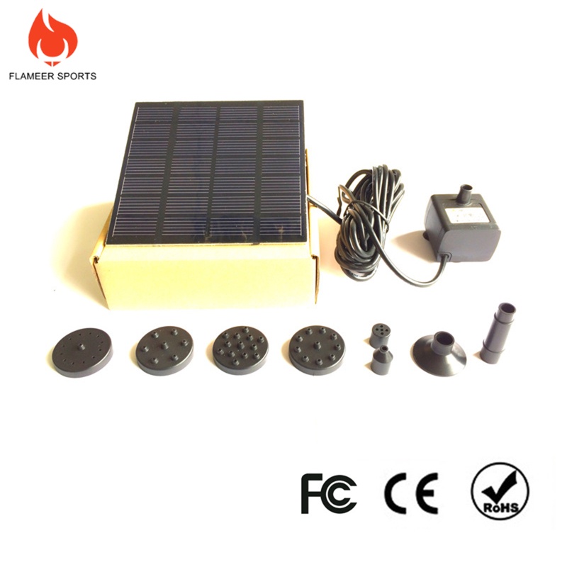 Flameer Sports  Solar Fountain with Panel Water Pump Solar Panel Kit Upgrade Solar Pump Kit