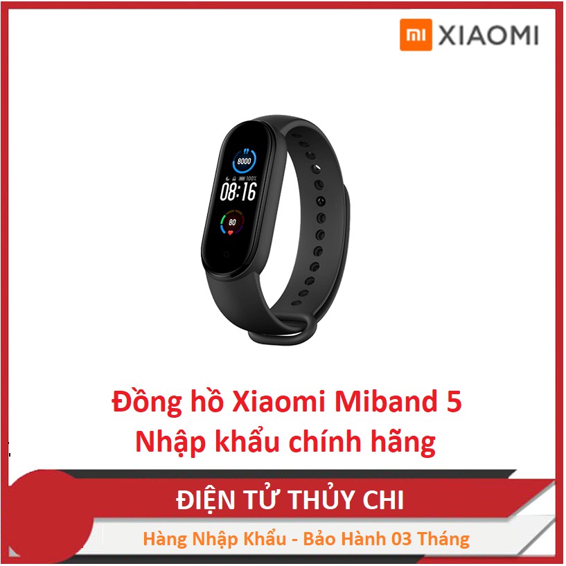 Vòng tay theo dõi sức khoẻ Xiaomi Mi Band 5 / Đồng hồ thông minh Miband 5 - [ Bảo hành 6 tháng ]