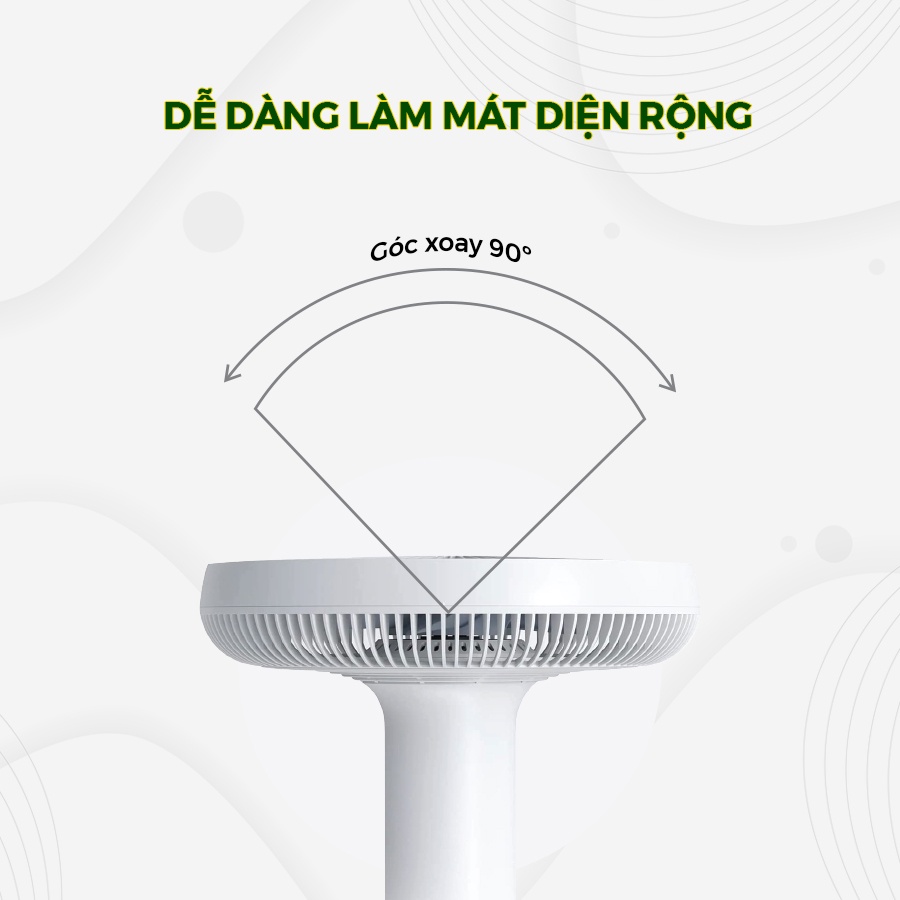 Quạt cây tích điện gấp gọn thông minh, điều khiển bằng giọng nói Dreamer DHA-SSF136G Thái Lan bảo hành 36 tháng - Befoyo