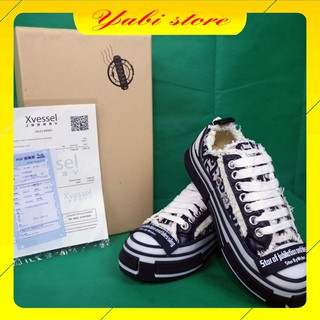 Giày sneaker xVESSEL dior đế trắng style rách cao 3,5-4cm - Yabi store