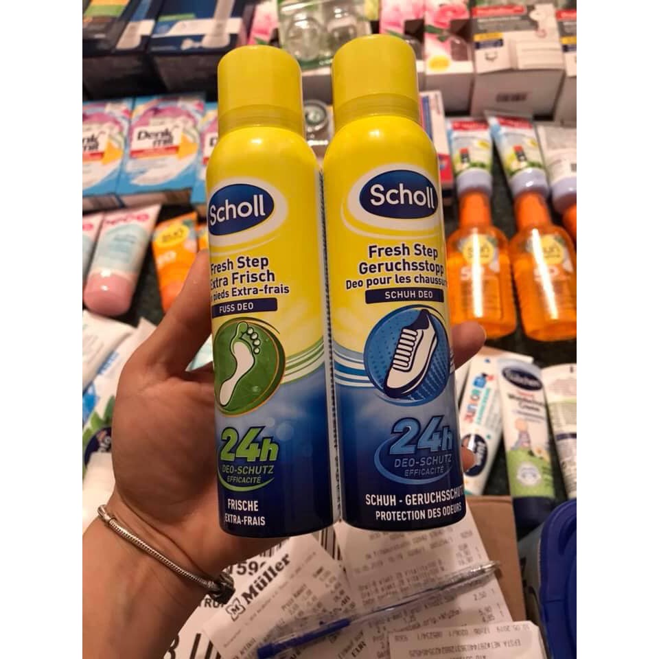 (bill) Xịt khử mùi hôi chân và giày Scholl Đức | BigBuy360 - bigbuy360.vn