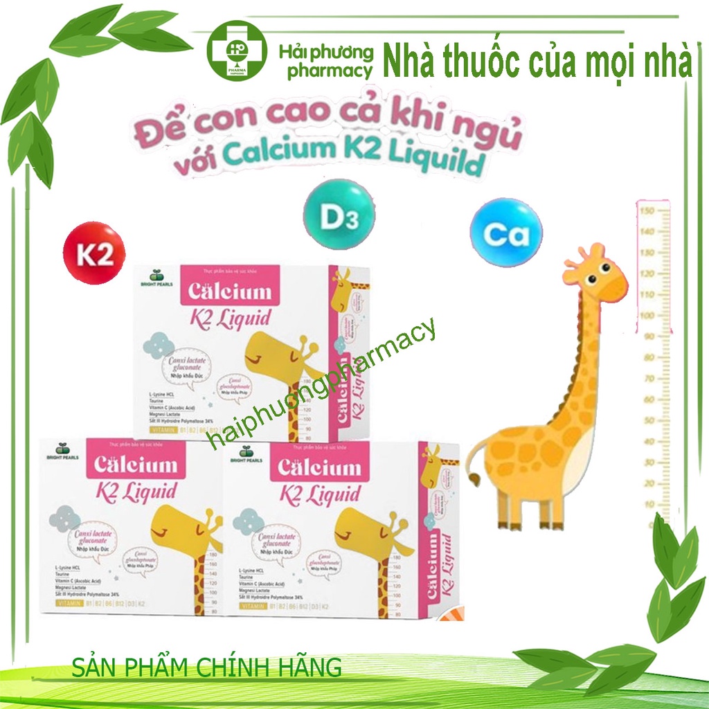 Canxi hữu cơ Calcium K2 Liquid - bổ sung canxi phát triển chiều cao tối đa cho bé