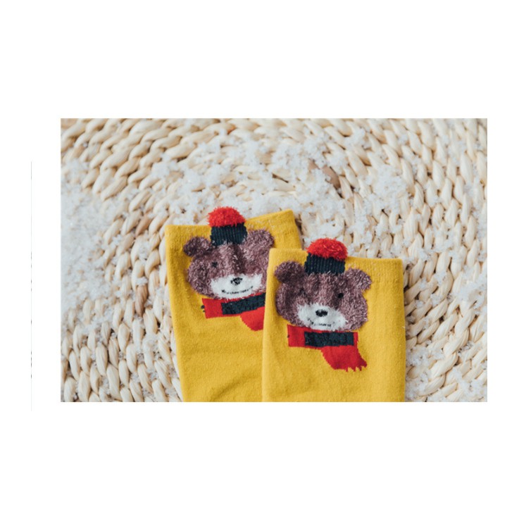 Tất Nữ Dễ Thương Làm Quà Tặng Tết 2022 - 4 đôi Gấu Khác Màu