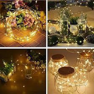 (Xài pin AA) Dây Đèn Led Đom Đóm Chipsbling Fairy Lights 10m màu vàng ấm - trang trí phối cảnh