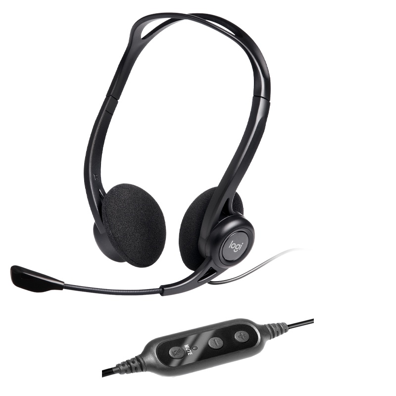 Tai nghe Logitech H370 có micro, cổng kết nối USB - Hàng chính hãng, bảo hành 12 tháng