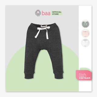 Quần dài cho bé trai, bé gái sơ sinh BAA BABY có dây rút từ 0-18 tháng - BN-QU02D