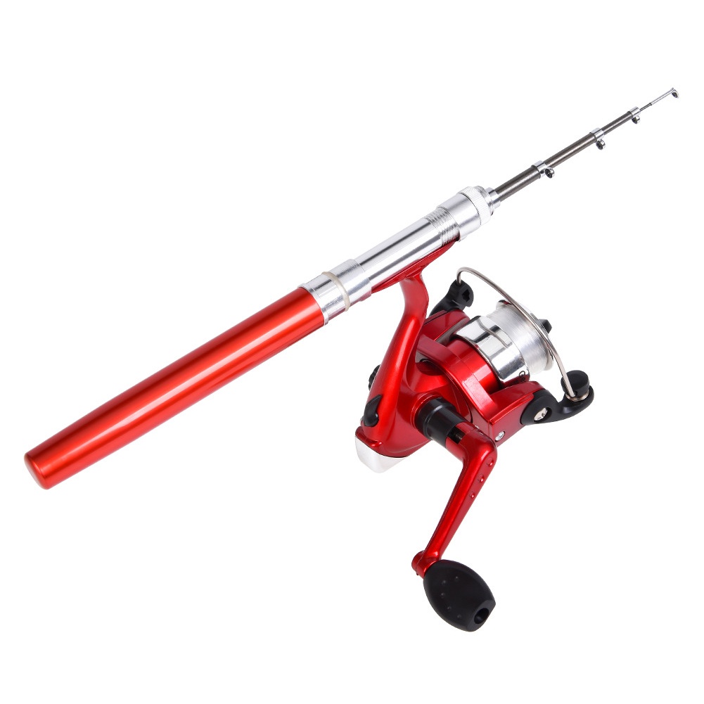 Cần Câu Cá Mini Hình Cây Bút Bỏ Túi Bằng Hợp Kim Nhôm Tiện Dụng