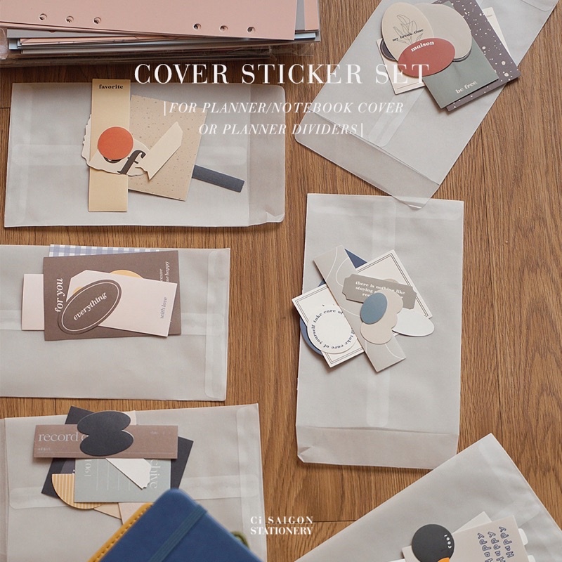 Bộ hình dán cho bìa sổ/phân trang - Cover Sticker set