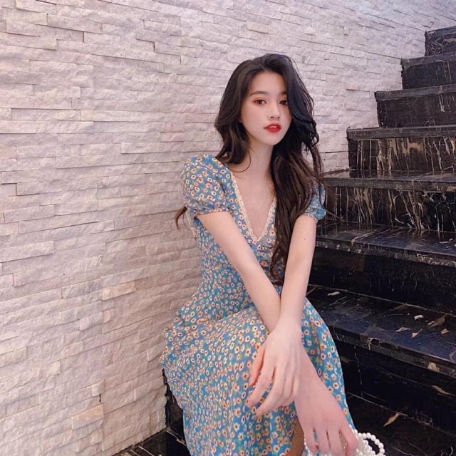 Váy chữ A hoa nhí