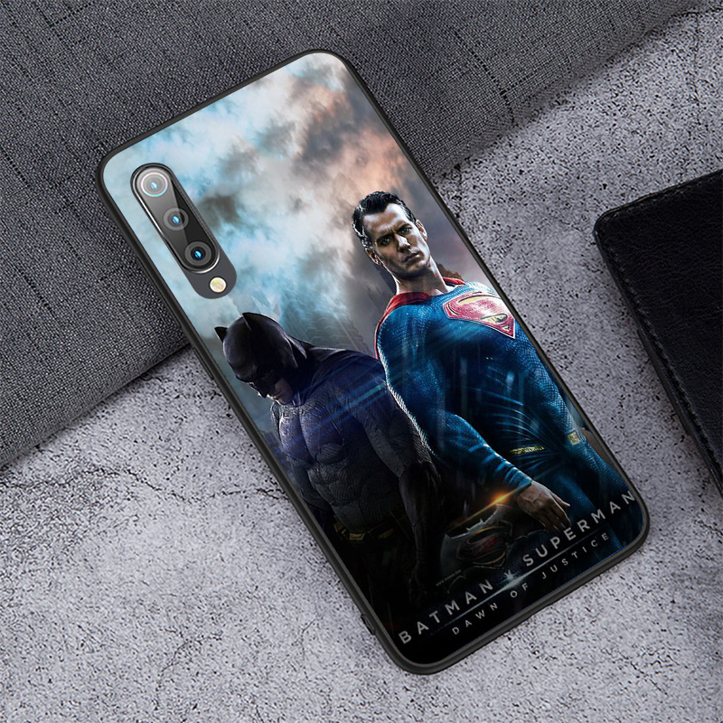 Ốp Lưng Silicone In Hình Siêu Anh Hùng Batman / Superman Cho Redmi Note 5 6 7 8 9 Pro Max 8t 9s