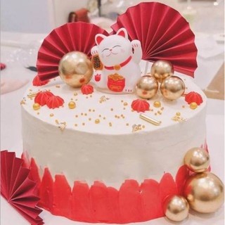 Phụ kiện bánh sinh nhật bánh kem - MÈO THẦN TÀI trang trí bánh
