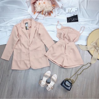 Sét áo vest 3 món (gồm: áo 2 dây, quần và áo vét)