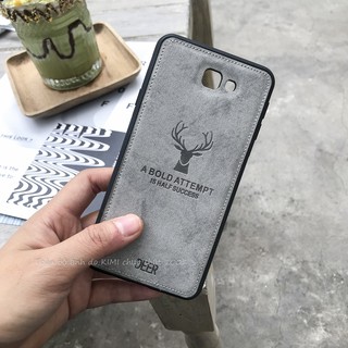 Ốp lưng phủ vải deer xám dành cho Samsung J3 Pro , J4 , J4+ , J5 Prime , J7 Prime , J7 Pro , J7+ (Ảnh chụp thật)