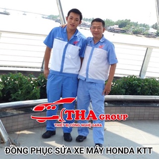 Đồng phục sửa xe máy honda ktt hàng may theo hãng