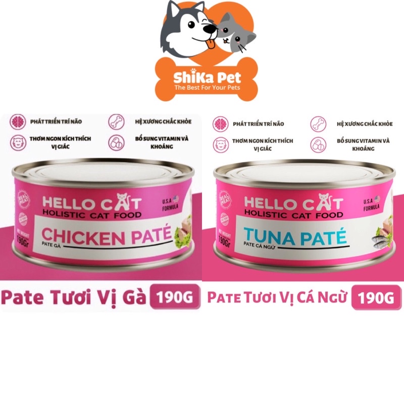 Pate Lon Cho Mèo Hello Cat 190g