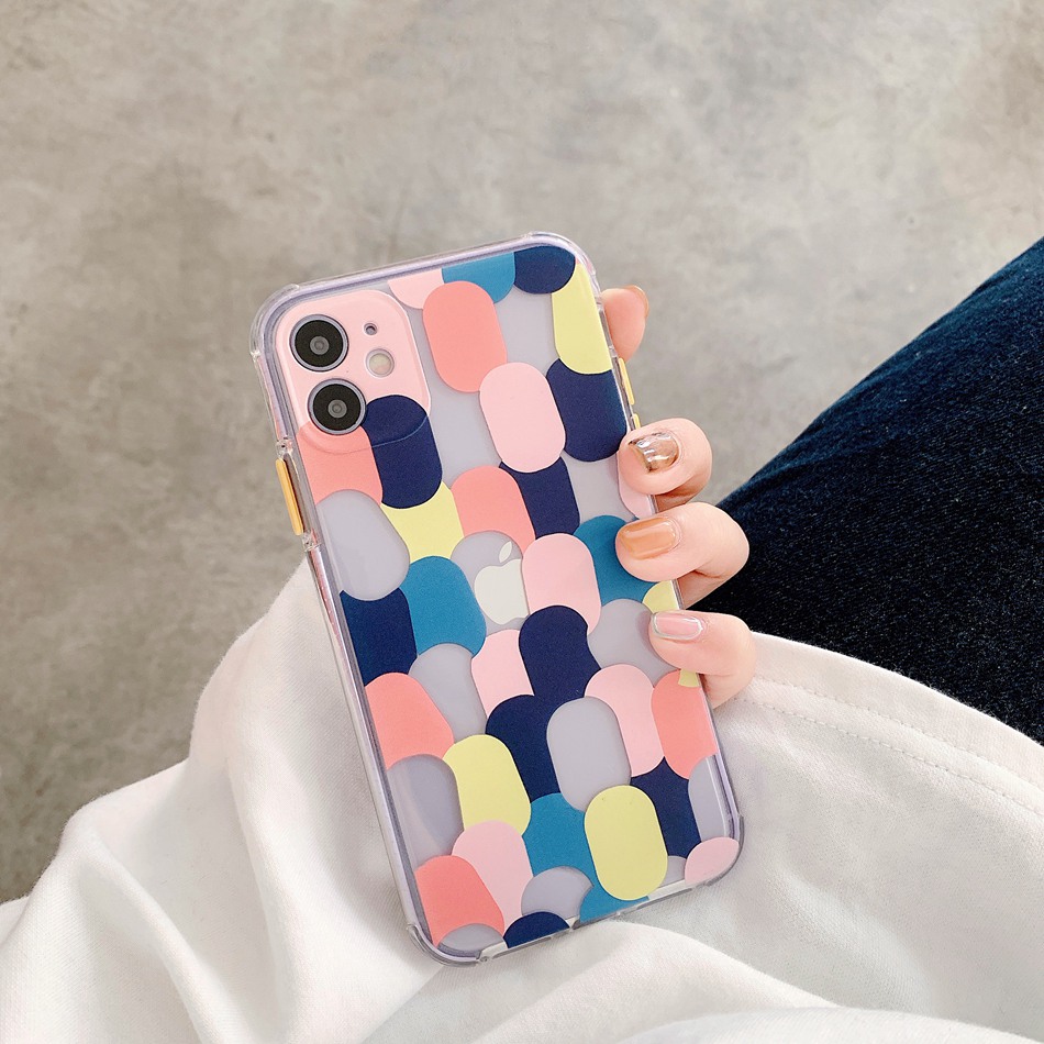 Ốp điện thoại mềm họa tiết hoạt hình nhiều màu dành cho Iphone 11 12 Pro 12pro Max 7 8 Plus 12mini X Xs Max Xr | BigBuy360 - bigbuy360.vn