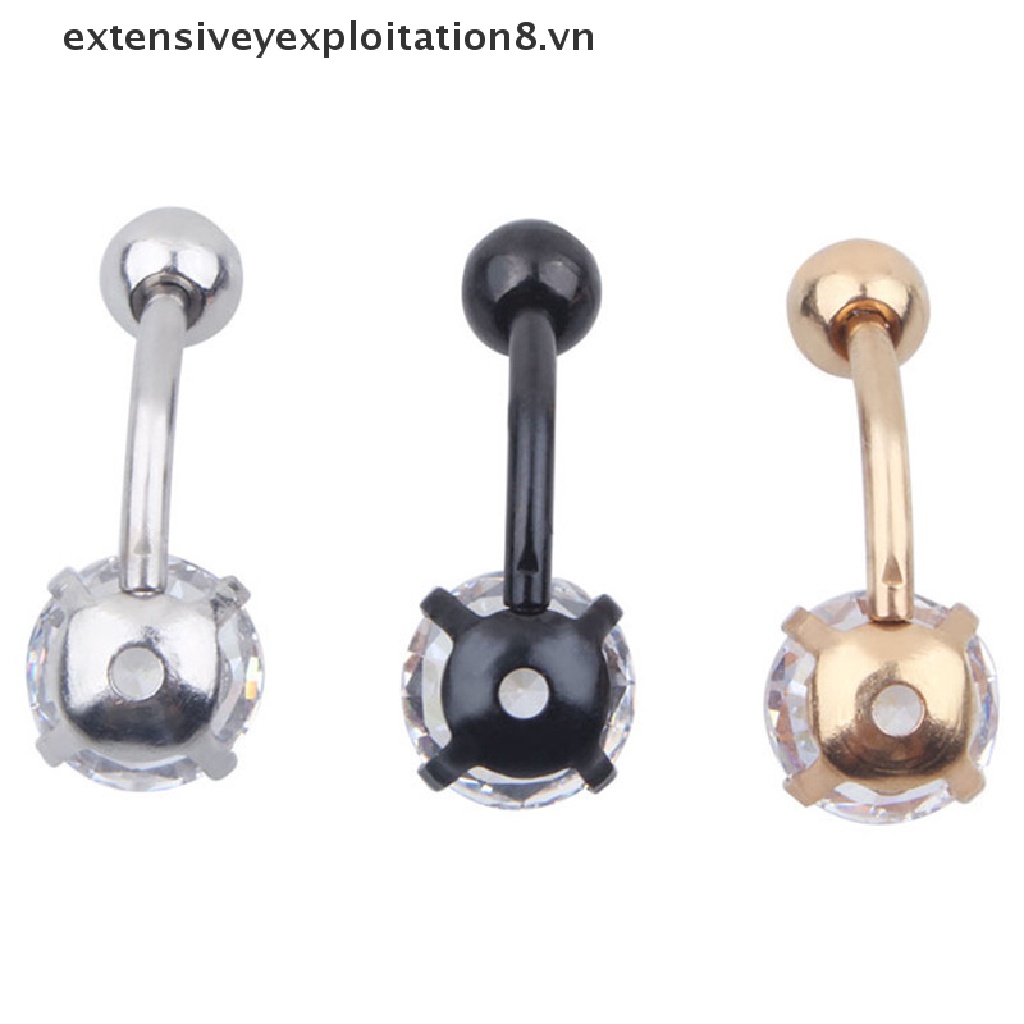 Khuyên RốN ĐíNh Đá BằNg ThéP Y Tế