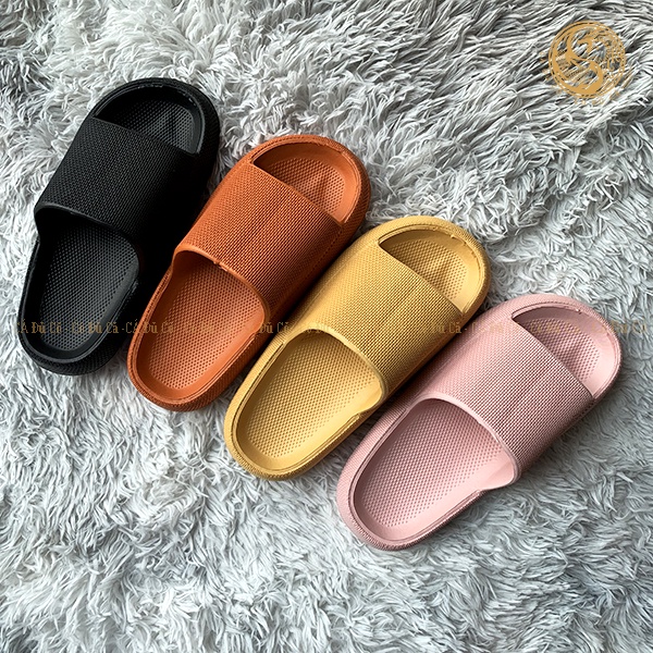 Dép bánh mì nữ trơn 1 màu dép đúc quai ngang siêu nhẹ đế dày 4cm chống xẹp