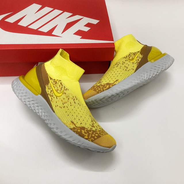 Giày Rise React Flyknit nam nữ cao cấp nhẹ bền (vàng)