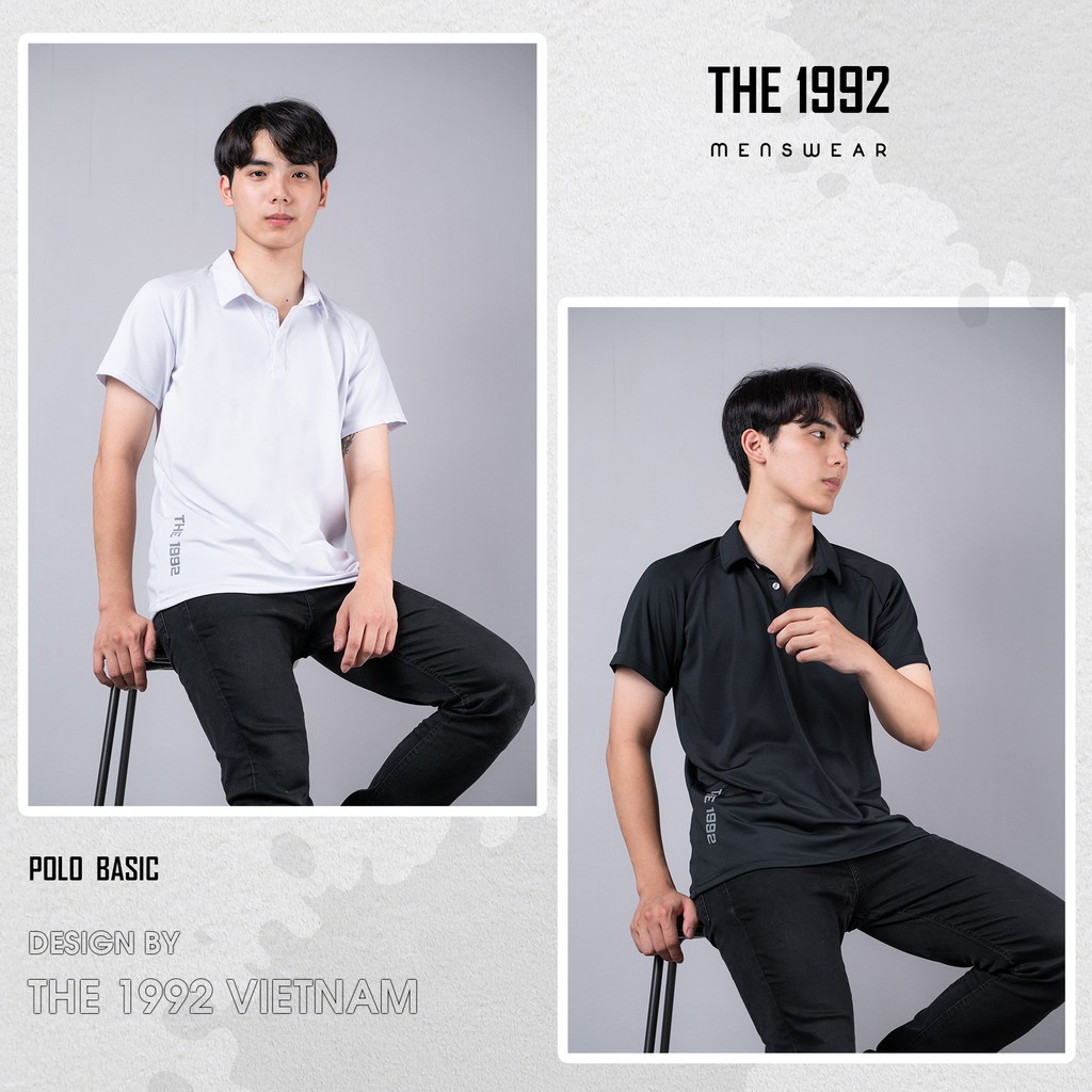 Áo thun thể thao nam Áo polo cổ bẻ basic THE 1992