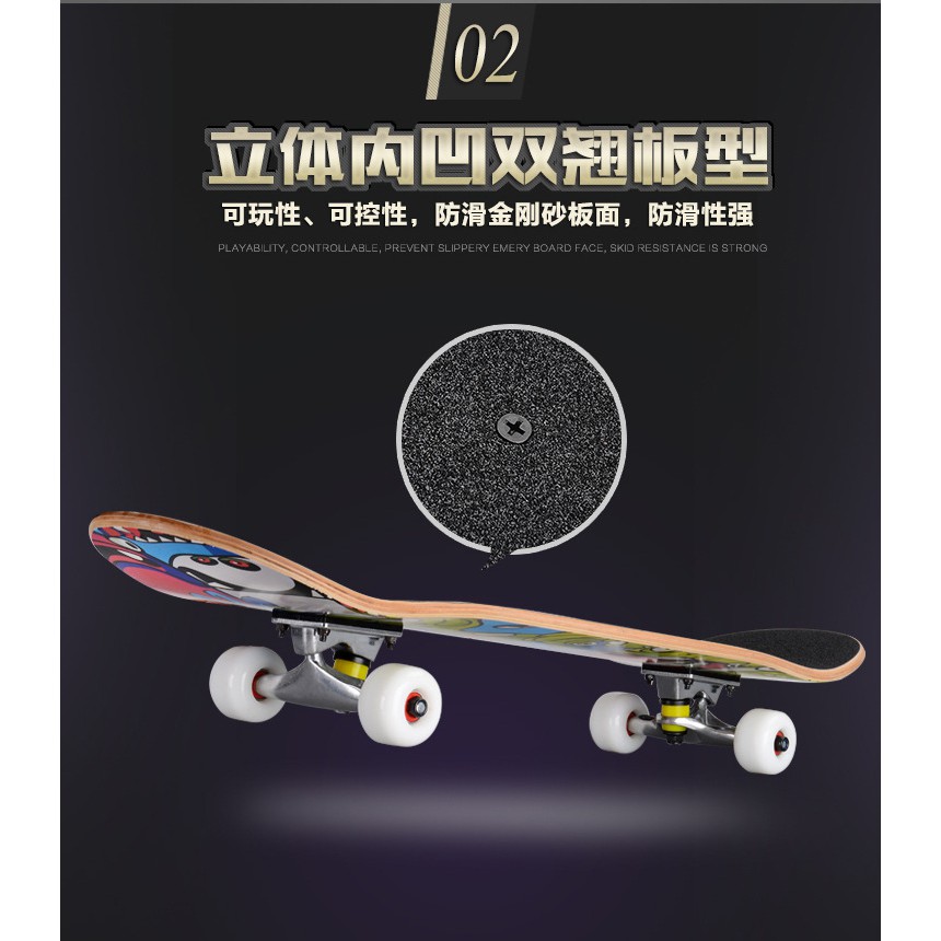 Ván trượt Skateboard gỗ phong 7 lớp,mặt nhám cao cấp - Ván trượt thể thao chuyên nghiệp