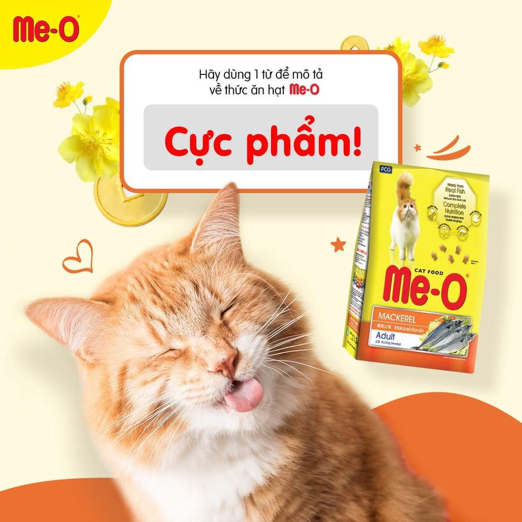 [Mã 159FMCGSALE giảm 8% đơn 500K] Thức ăn cho mèo me-o cá thu 350g - hạt cho mèo meo