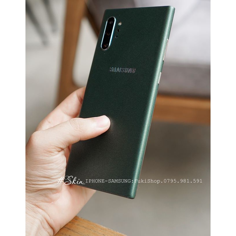 [SAMSUNG]Tấm Dán Skin FULL Viền Matte Green Metallic Note8 Note9 Note10 Note10+ Note10Lite ZFlip S20 S20Ultra S20+ S10 A