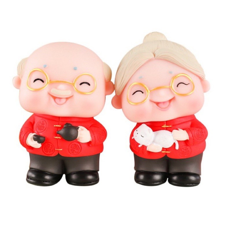 Ông Bà trang trí bánh kem, có 6 mẫu ạ