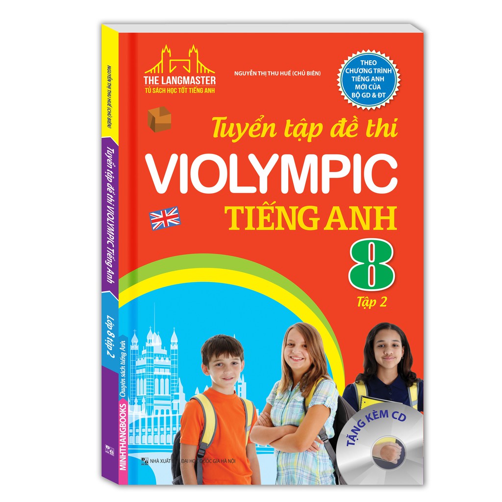 Sách - Combo tuyển tập đề thi VIOLYMPIC tiếng Anh lớp 8(trọn bộ 2 cuốn)
