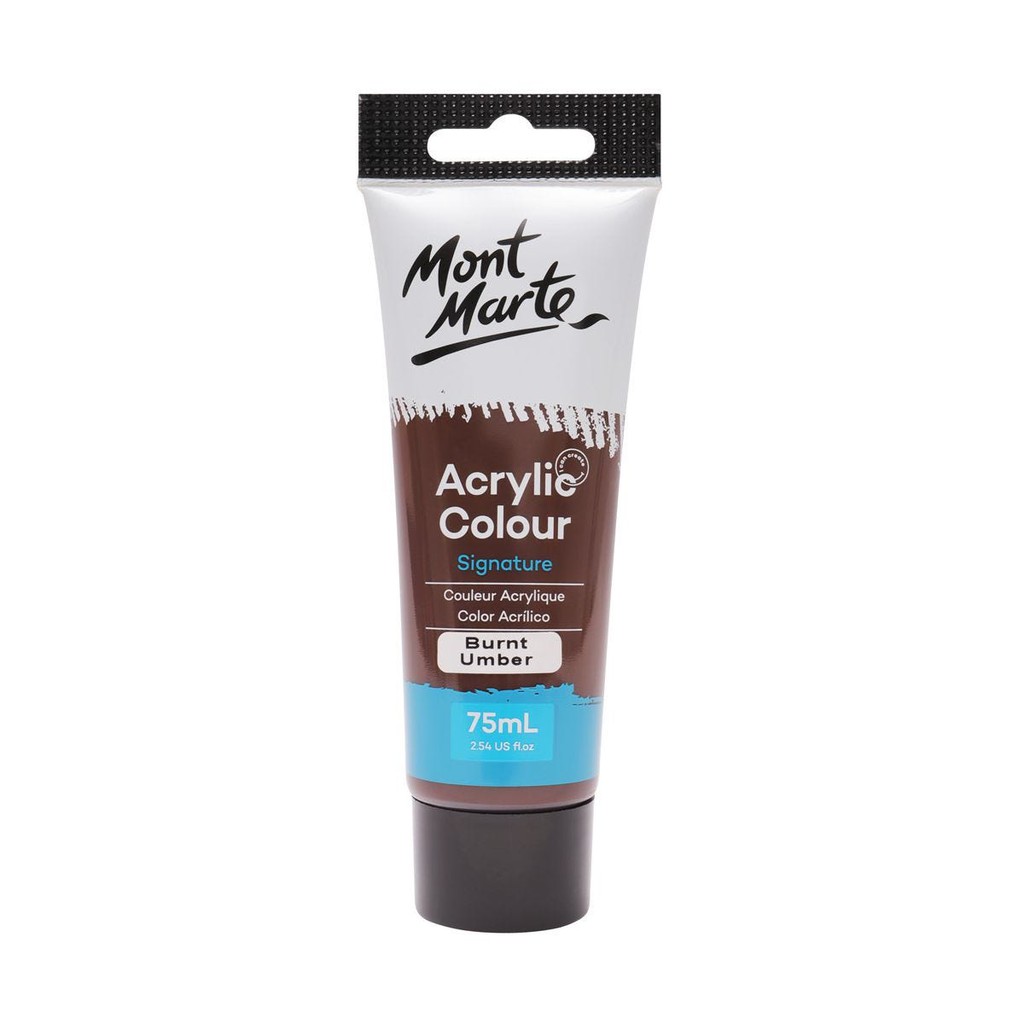 Màu Acrylic Mont Marte 75ml - Burnt Umber - Acrylic Colour Paint Signature 75ml (2.54oz) - MSCH7527