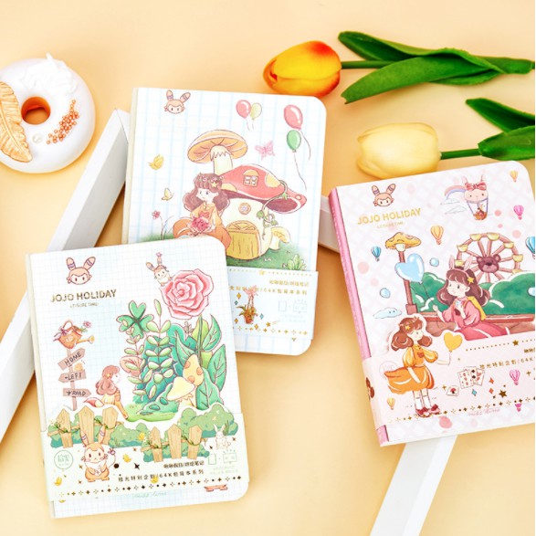 Sổ tay hoạt hình, cổ tích - notebook - bullet journal - bìa cứng, size A6 ( 64k) - Tặng kèm sticker