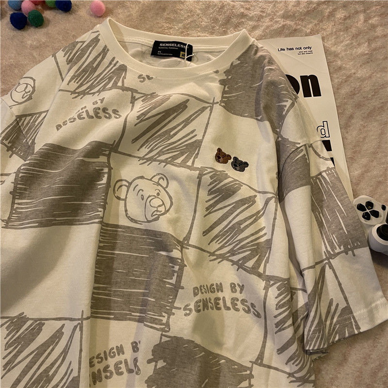 Áo Thun Tay Ngắn Thời Trang Hè 2021 Phong Cách Hàn Quốc Cho Nam