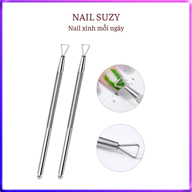 Cây phá gel móng cây cạo gel cây cạo sơn gel loại inox phụ kiện nail giá rẻ NAIL SUZY