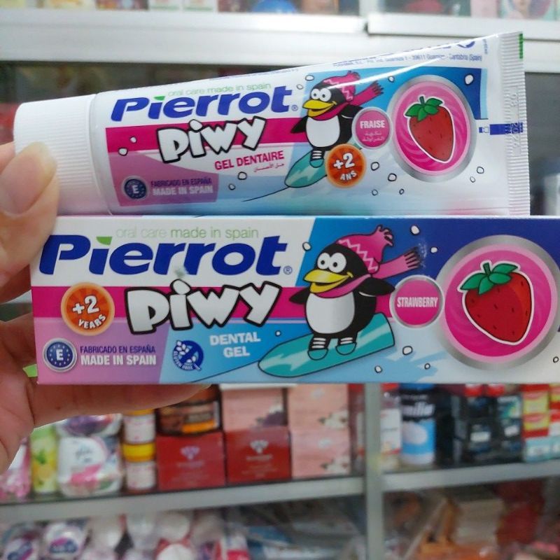 KEM ĐÁNH RĂNG HƯƠNG DÂU PIERROT 75ML CỰC AN TOÀN CHO BÉ, HÀNG NHẬP KHẨU TÂY BAN NHA