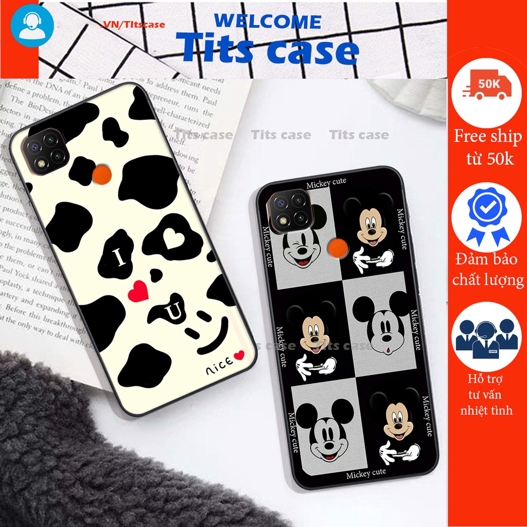 Ốp lưng Xiaomi REDMI 9C in hình bò sữa, gấu be@r, cute cực  ĐỈNH -  cực CHẤT-  cực COOL