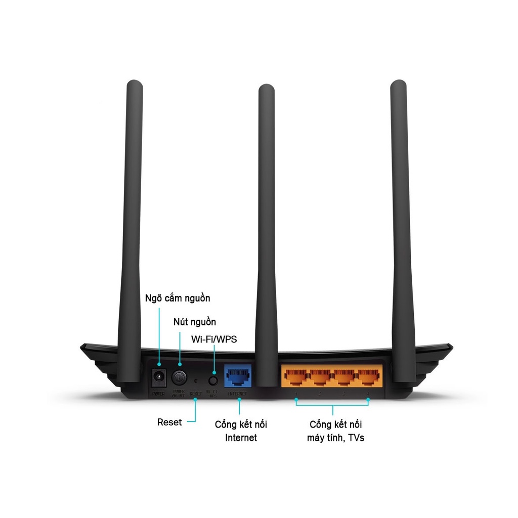 Bộ phát WiFi Router WiFi TPlink TL+WR 940N chuẩn N tốc độ 450Mbps + Chính Hãng Mới