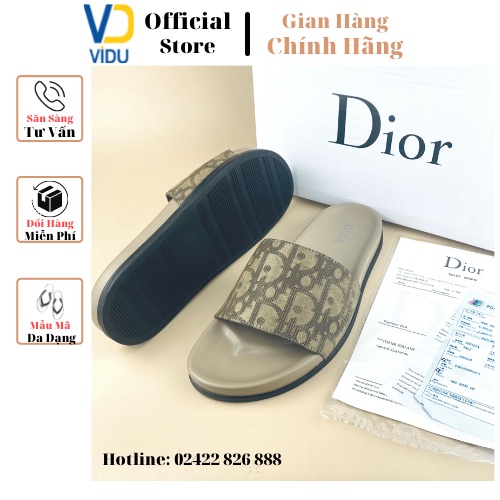 Dép nam thời trang DIOR ViDu 21108 màu vàng chống trơn trượt, đi êm chân