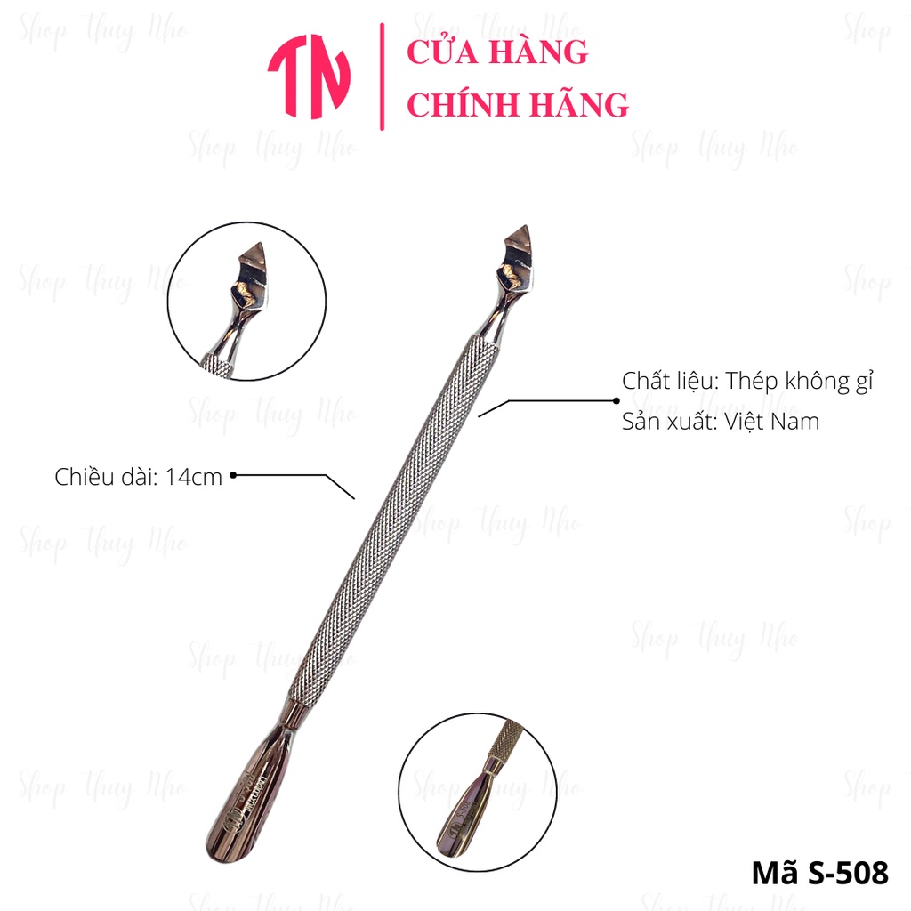 Sủi đẩy da, sủi móng 2 đầu thép không gỉ S-508 Shop Thuý Nhỏ dụng cụ chuyên dụng làm móng tay chuyên nghiệp