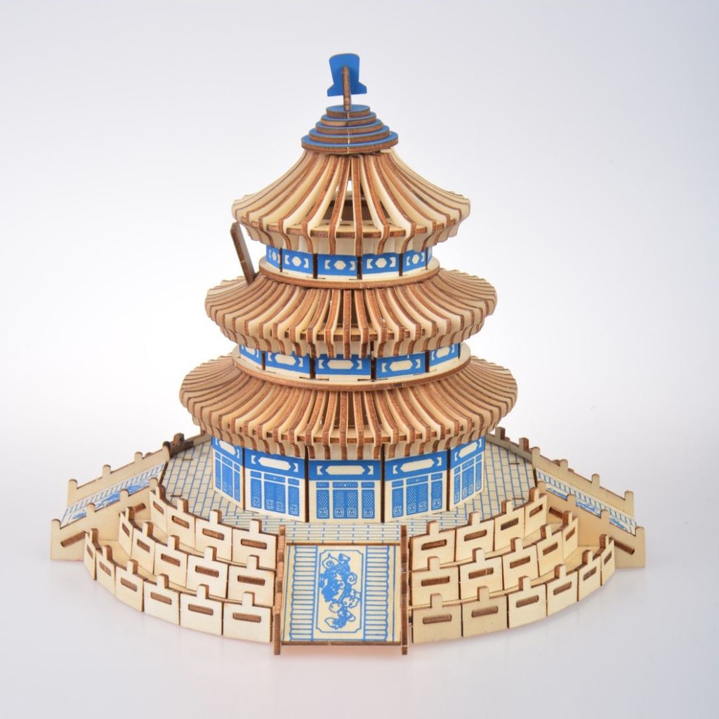 Mô hình gỗ lắp ghép trang trí 3D Tháp thiên đường