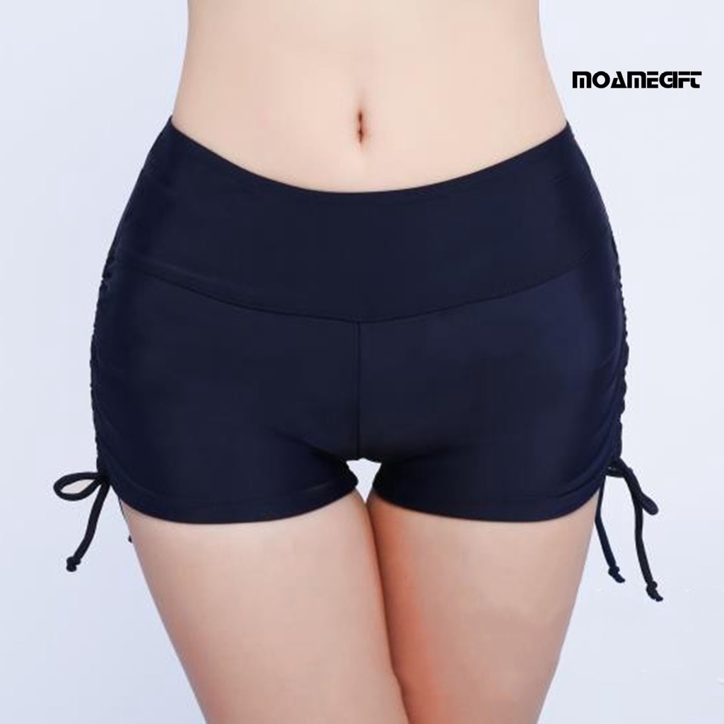 Quần Bơi Lưng Cao Dây Rút Bên Hông Co Giãn Tuyệt Vời Cho Nữ