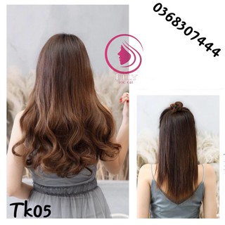 Tóc giả nữ kẹp dải nửa đầu sóng xoăn lửng💗💗 Tóc giả nữ kẹp dải nửa đầu sóng xoăn lửng cao cấp