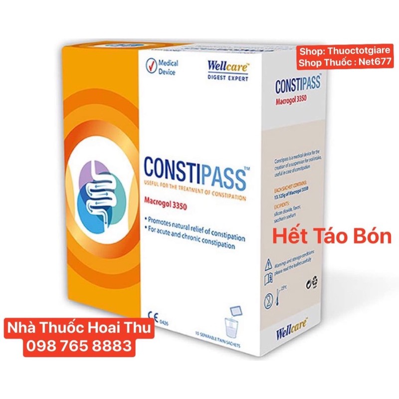 CONSTIPASS Macrogol 3350 dạng gói bột - Hết táo bón