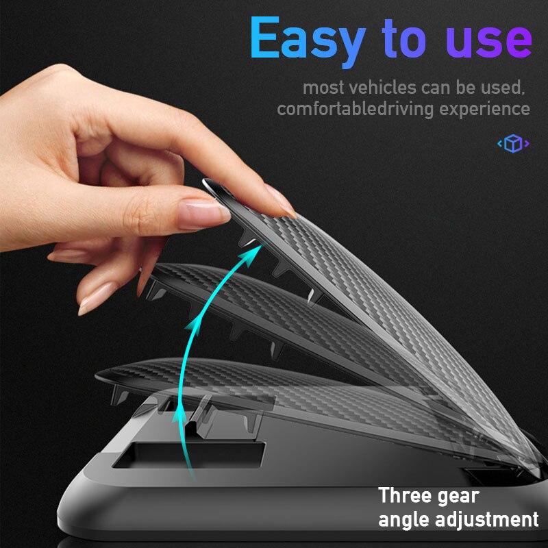 Giá đỡ điện thoại bằng sợi Carbon silicon chống trượt có thể gấp gọn tiện dụng cho