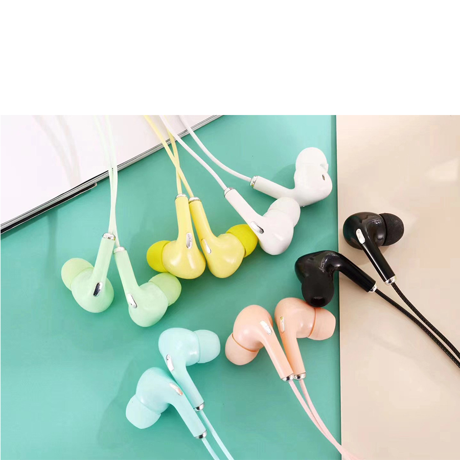 Tai nghe nhét trong Hifi siêu trầm nối dây màu macaron cho Android & iOS thông dụng